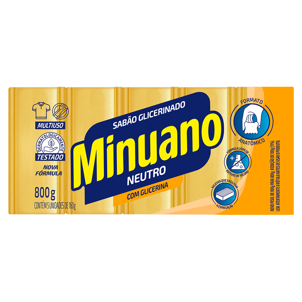 SABAO BARRA MINUANO 5X160G NEUTRO