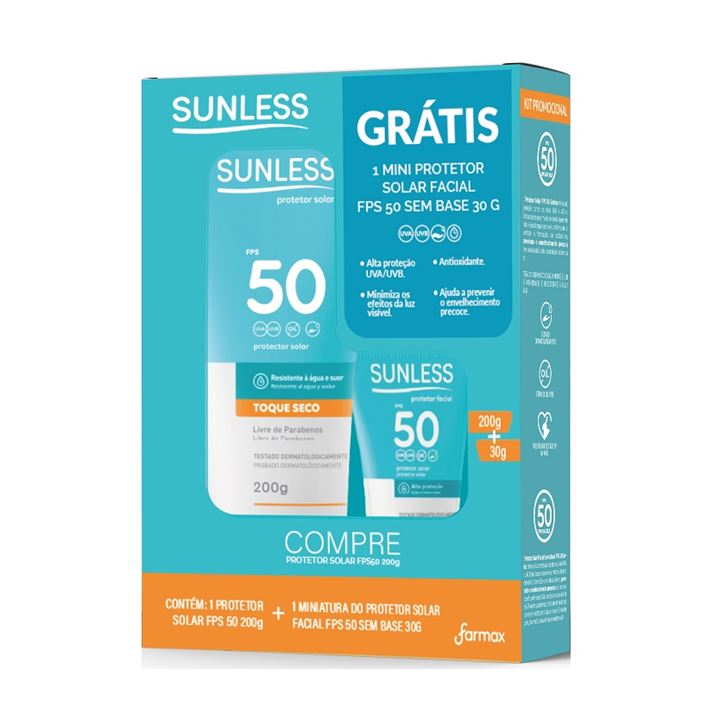 PROTETOR SOLAR FPS50 200G + FACIAL FPS50 30G