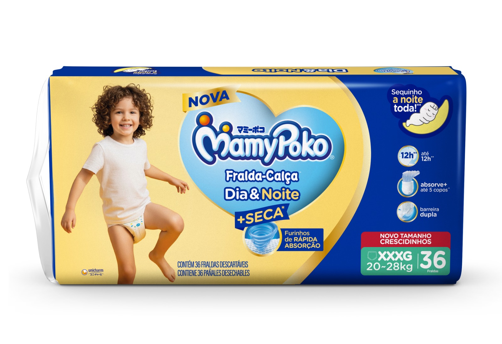 FRALDA MAMYPOKO CALCA DIA E NOITE GIGA XXXG COM 36UN