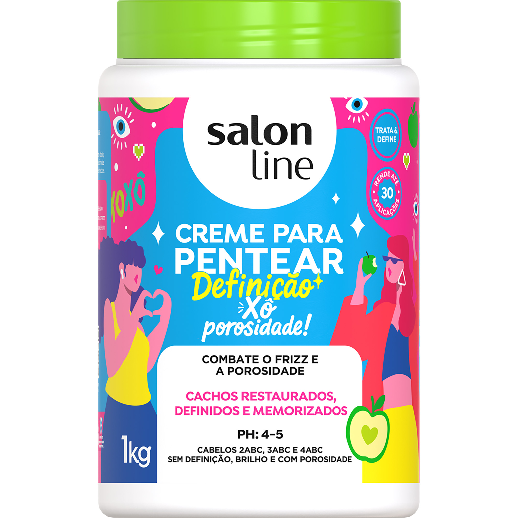 CREME DE PENTEAR SALON LINE 1KG XO POROSIDADE