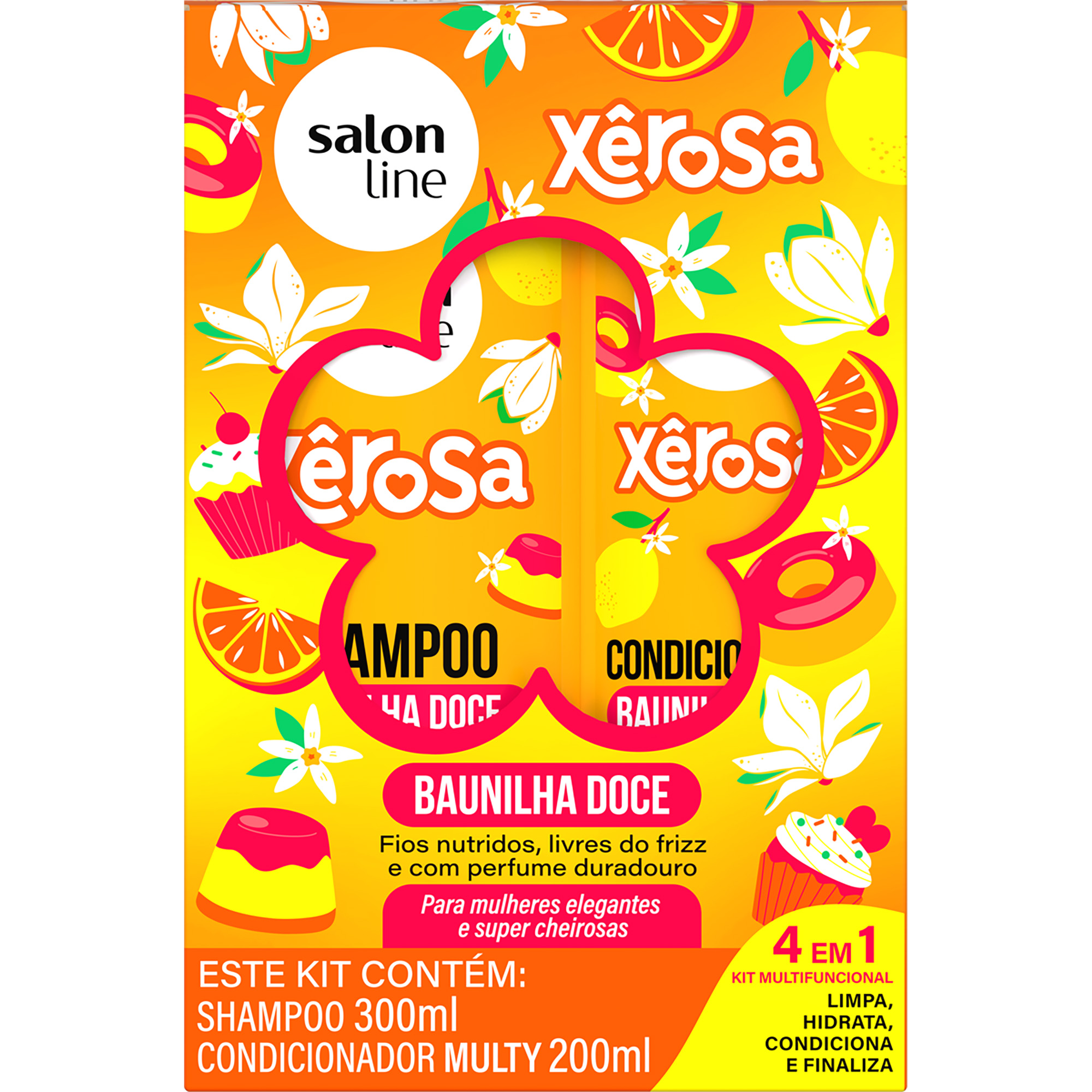 SHAMPOO 300ML + CONDICIONADOR 200ML SALON LINE XEROSA BAUNILHA DOCE