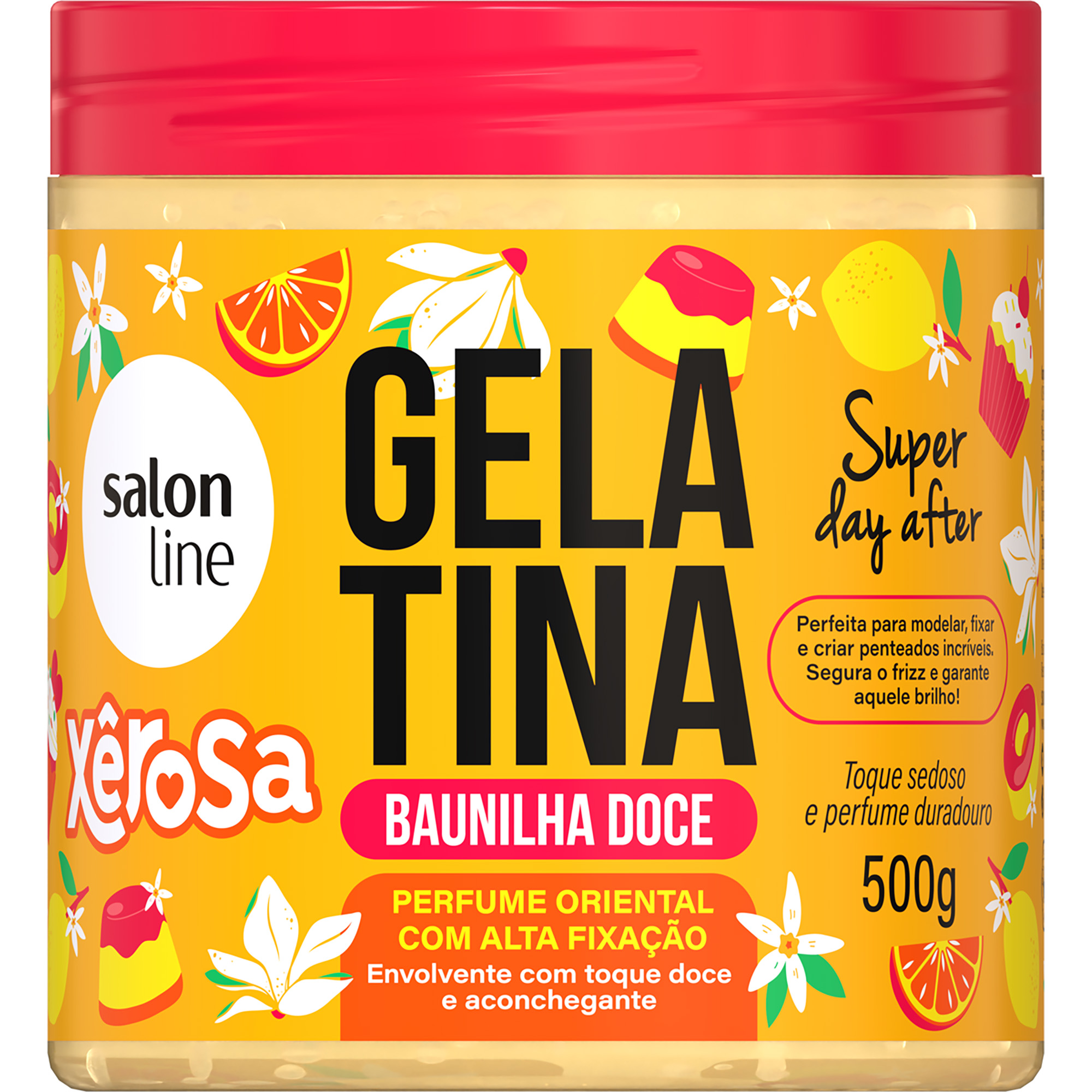 GELATINA SALON LINE XEROSA 500G BAUNILHA DOCE
