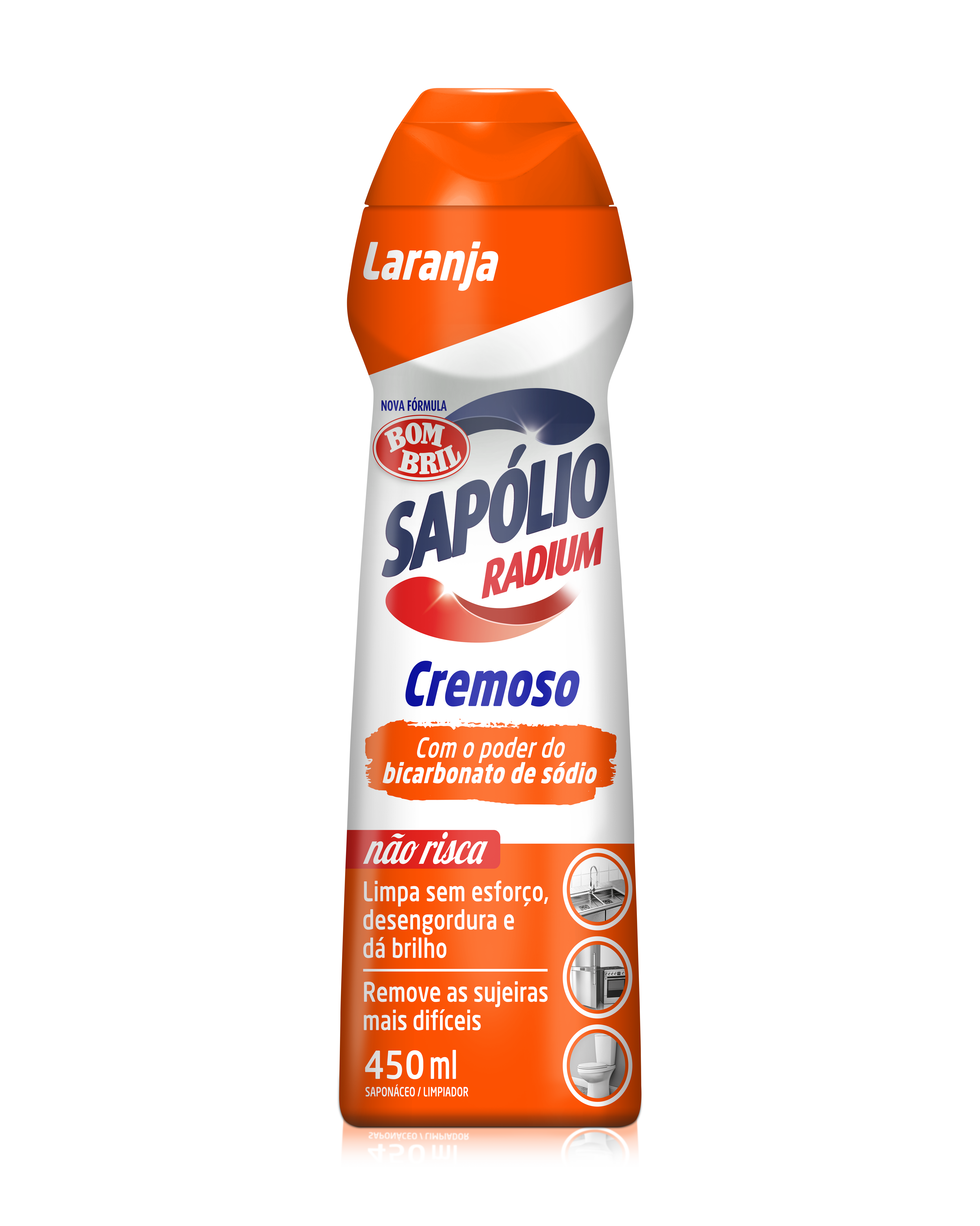 SAPOLIO RADIUM CREMOSO 450ML LARANJA