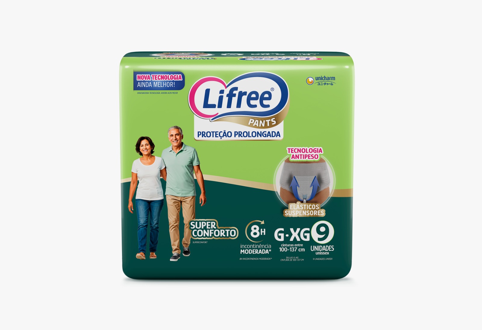 FRALDA LIFREE CALCA SUPER COMFORTO REGULAR COM 9 G/XG