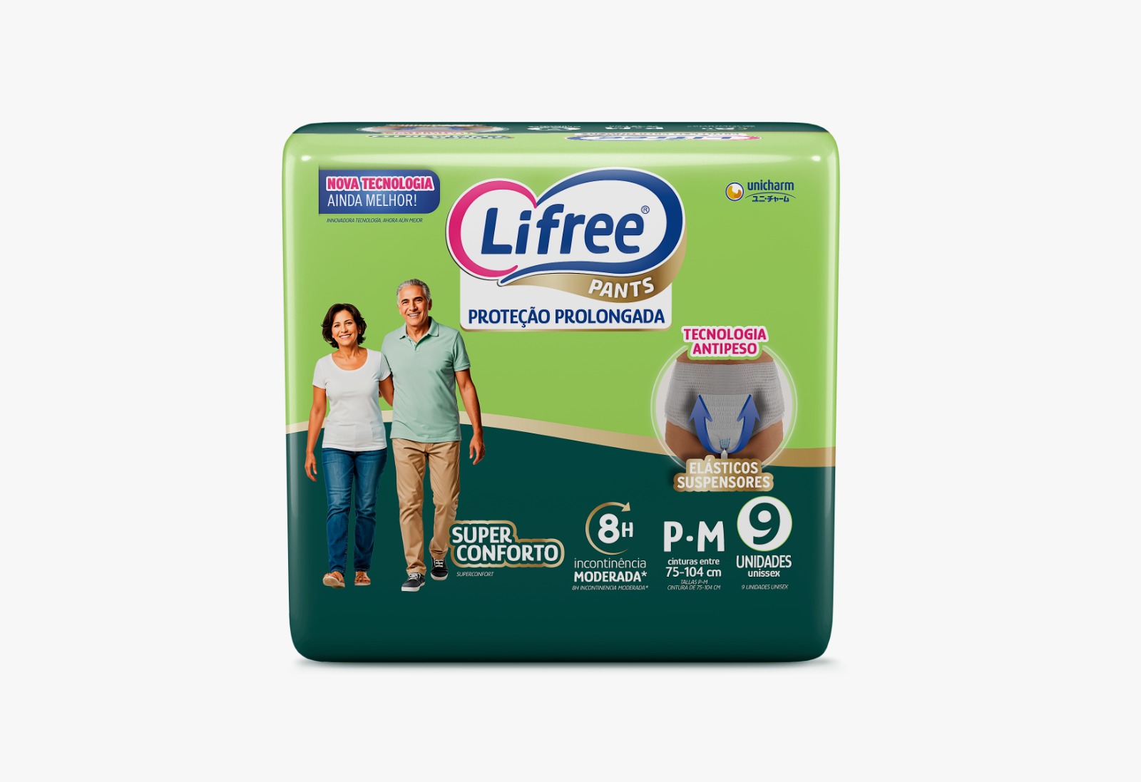 FRALDA LIFREE CALCA SUPER COMFORTO REGULAR COM 9 P/M
