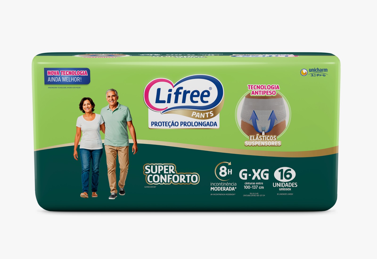 FRALDA LIFREE CALCA SUPER COMFORTO JUMBO COM 16 G/XG
