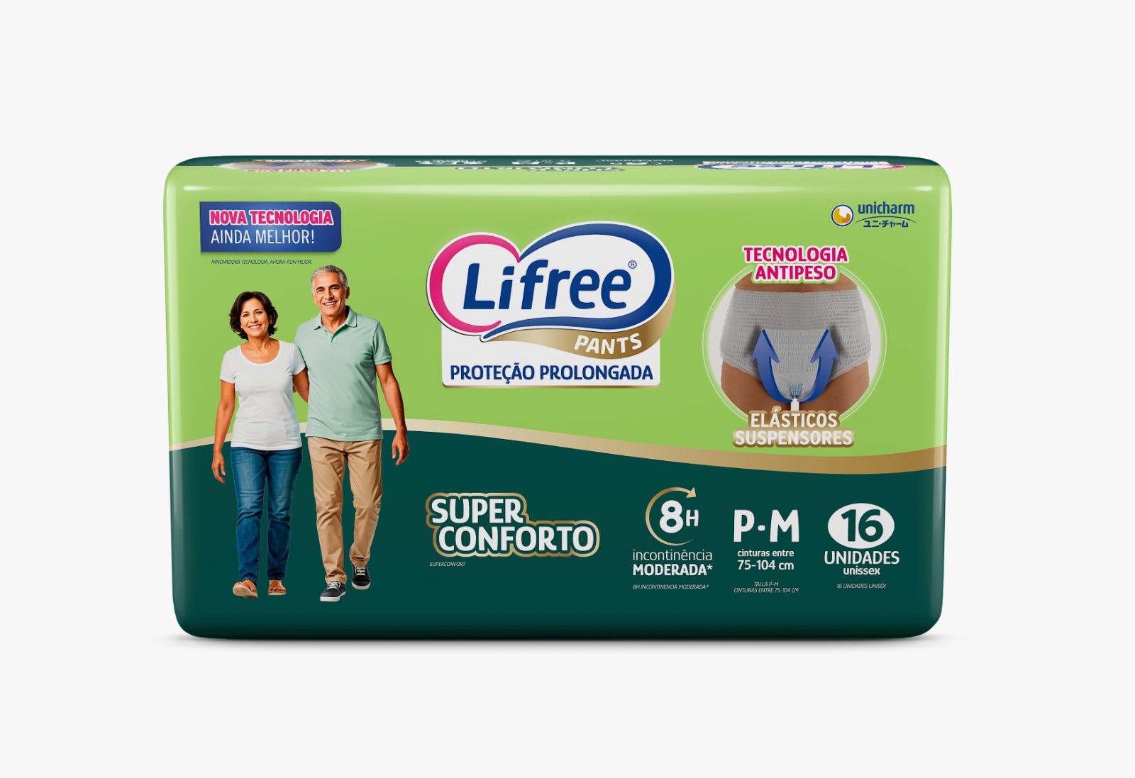 FRALDA LIFREE CALCA SUPER COMFORTO JUMBO COM 16 P/M