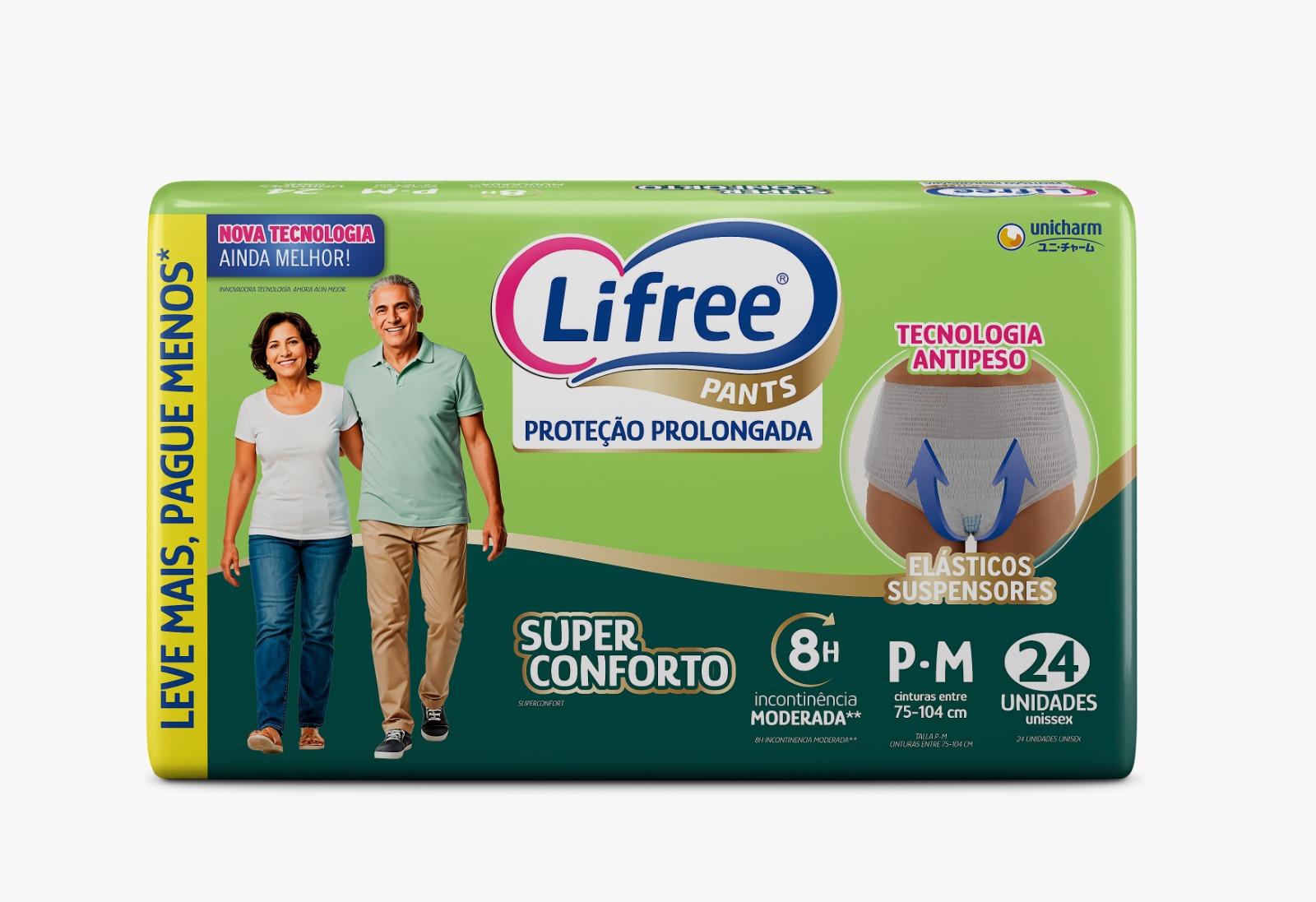 FRALDA LIFREE CALCA SUPER COMFORTO HIPER COM 24 P/M
