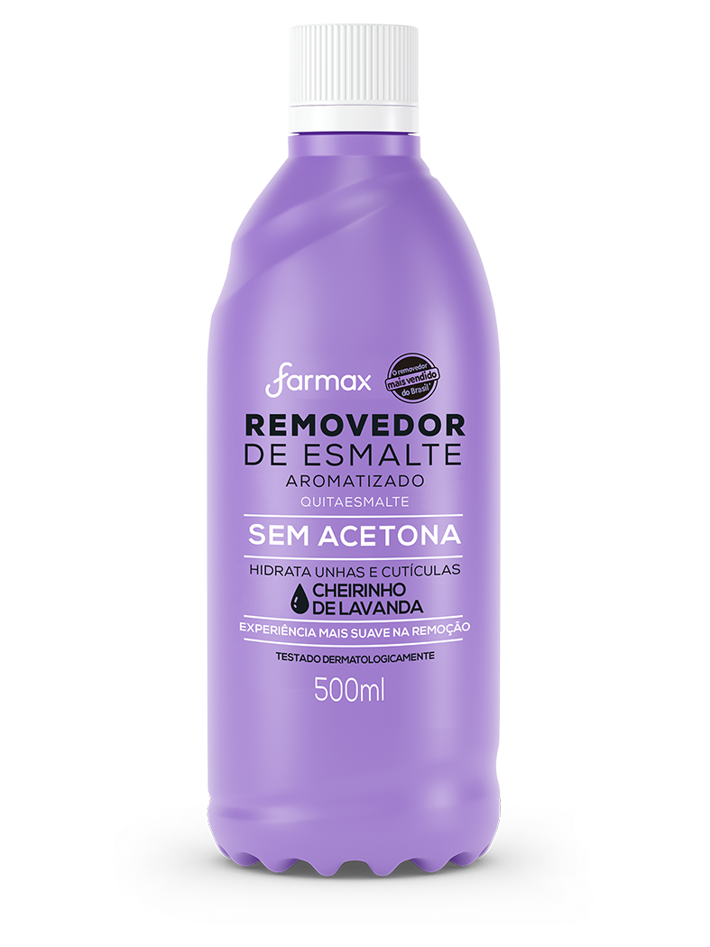 REMOVEDOR SEM ACETONA FARMAX LAVANDA 500ML