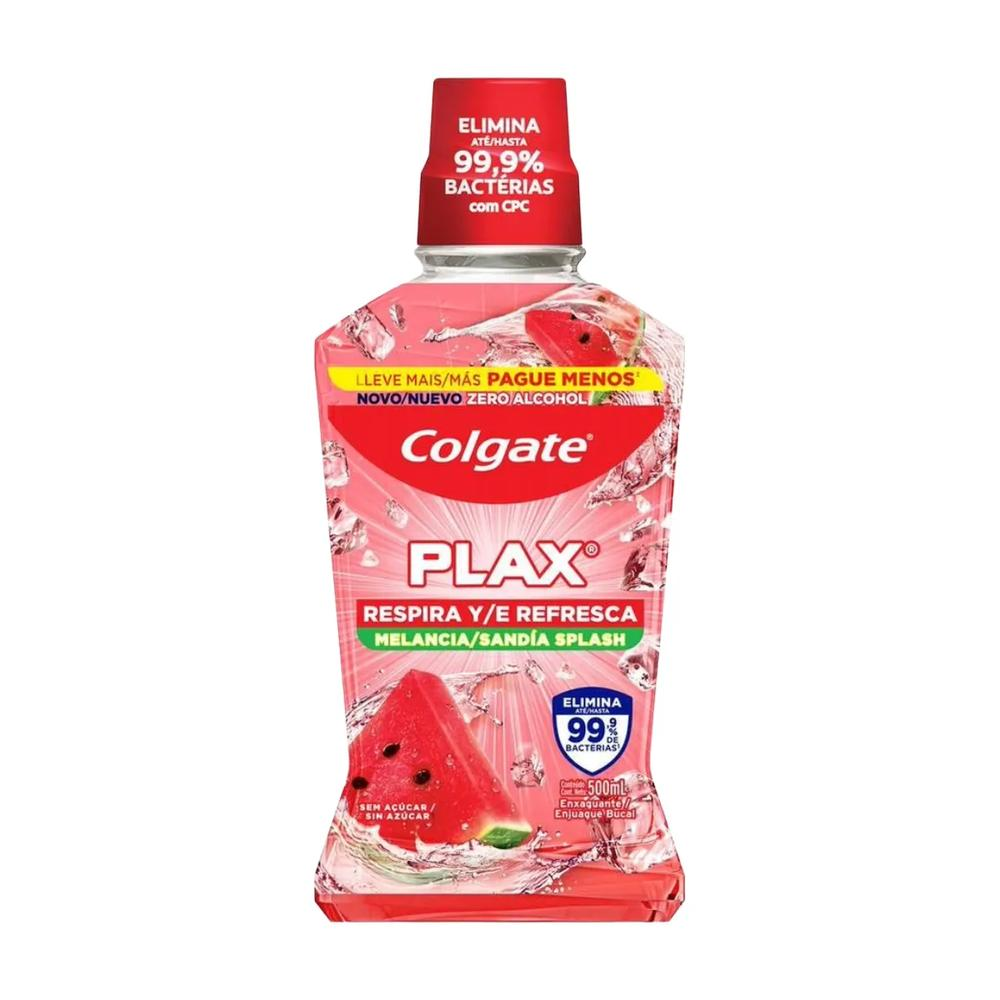 ENXAGUANTE BUCAL COLGATE PLAX 500ML LEVE + PAGUE - MELANCIA