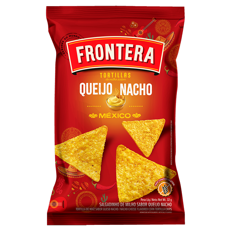 TORTILHA DE MILHO FRONTERA 32G QUEIJO NACHO