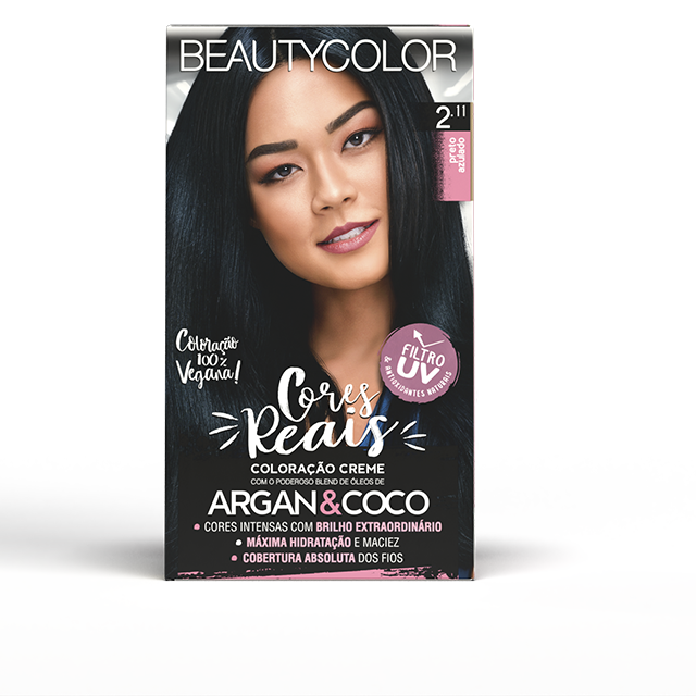 COLORACAO BEAUTYCOLOR KIT 2.11 PRETO AZULADO