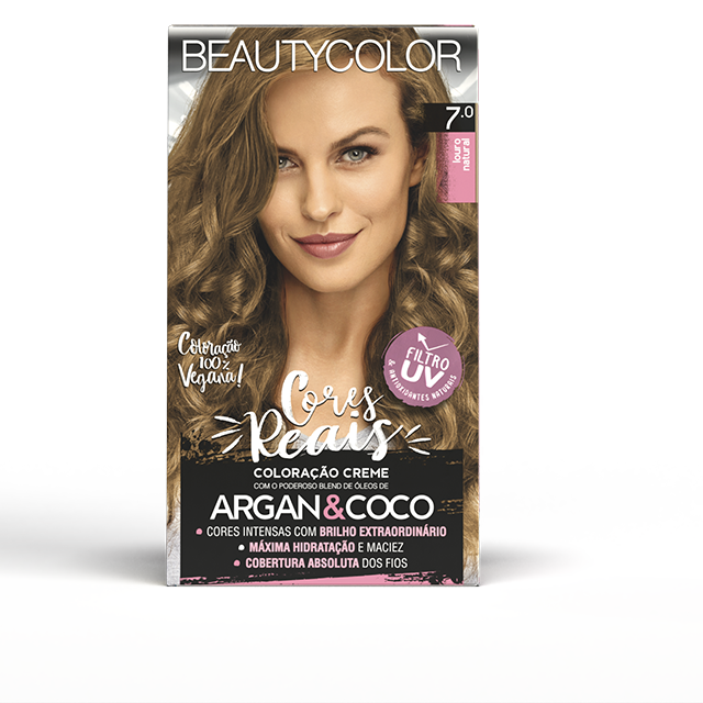 COLORACAO BEAUTYCOLOR KIT 7.0 LOURO NATURAL