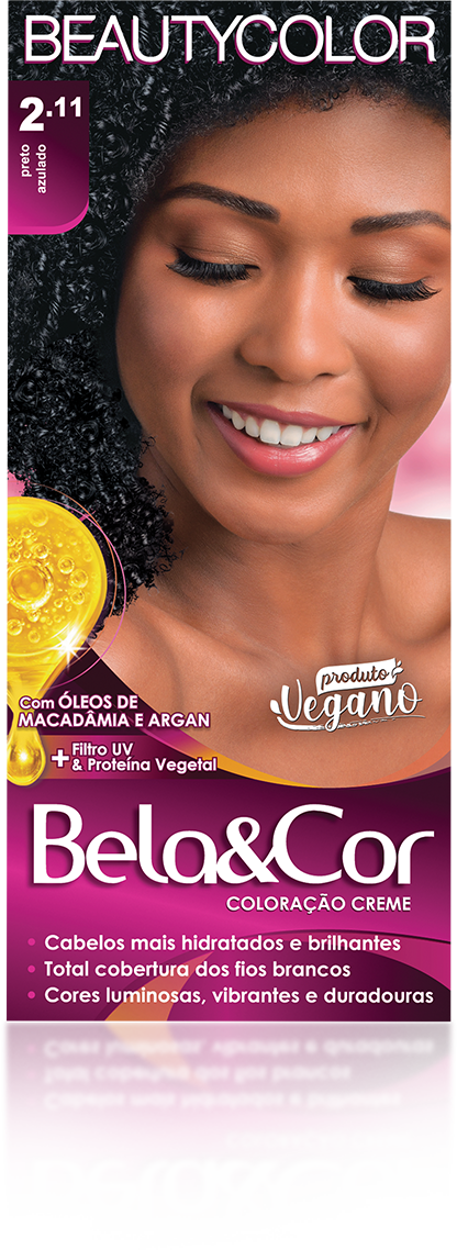 COLORACAO BELA&COR MINI KIT 2.11 PRETO AZULADO