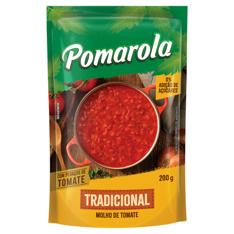 MOLHO TOMATE POMAROLA SACHE 200G TRADICIONAL