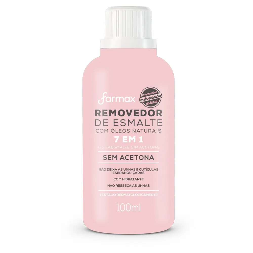 REMOVEDOR SEM ACETONA FARMAX 7EM1 100ML
