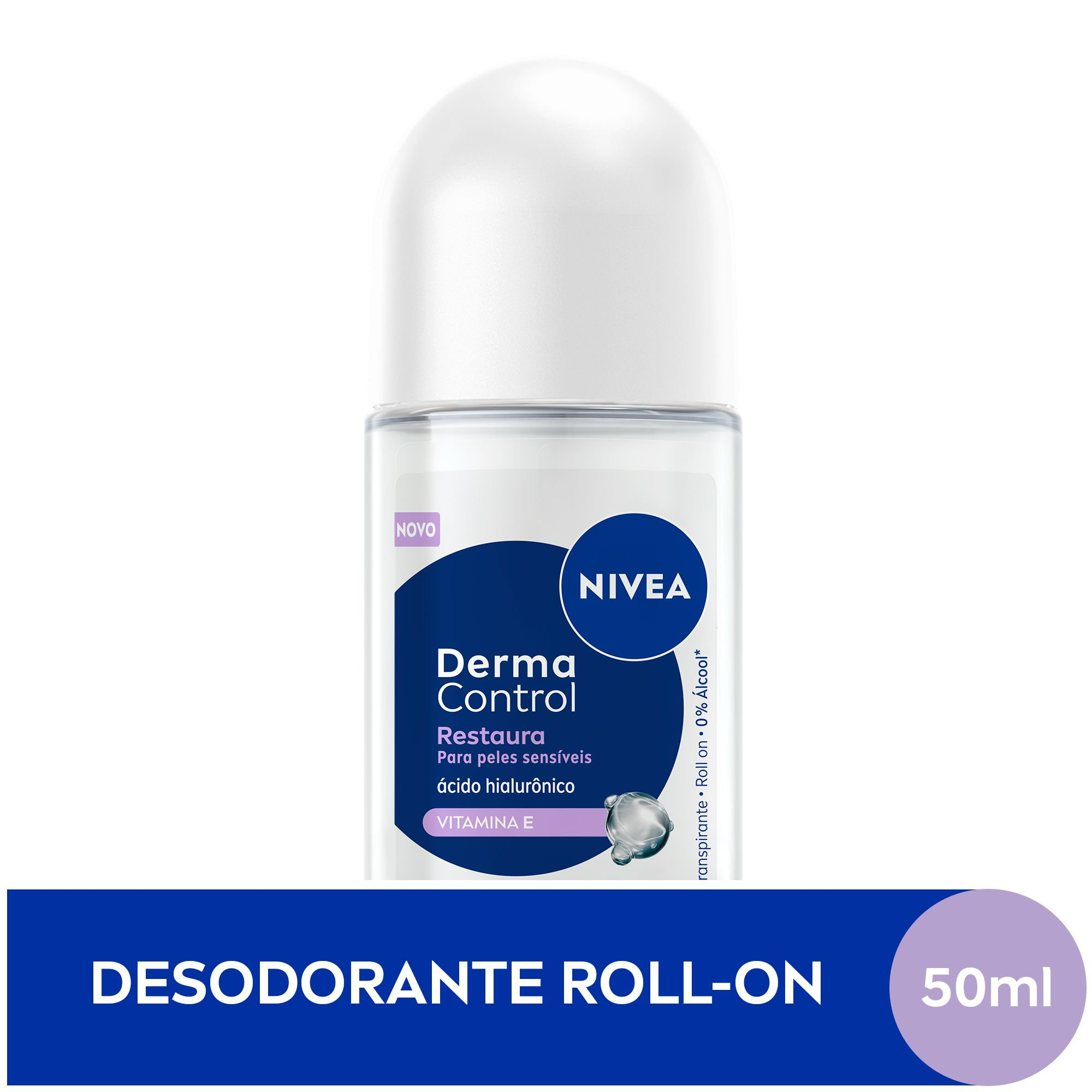 DESODORANTE ROLLON NIVEA DERMA CONTROL 72H 50ML RESTAURA