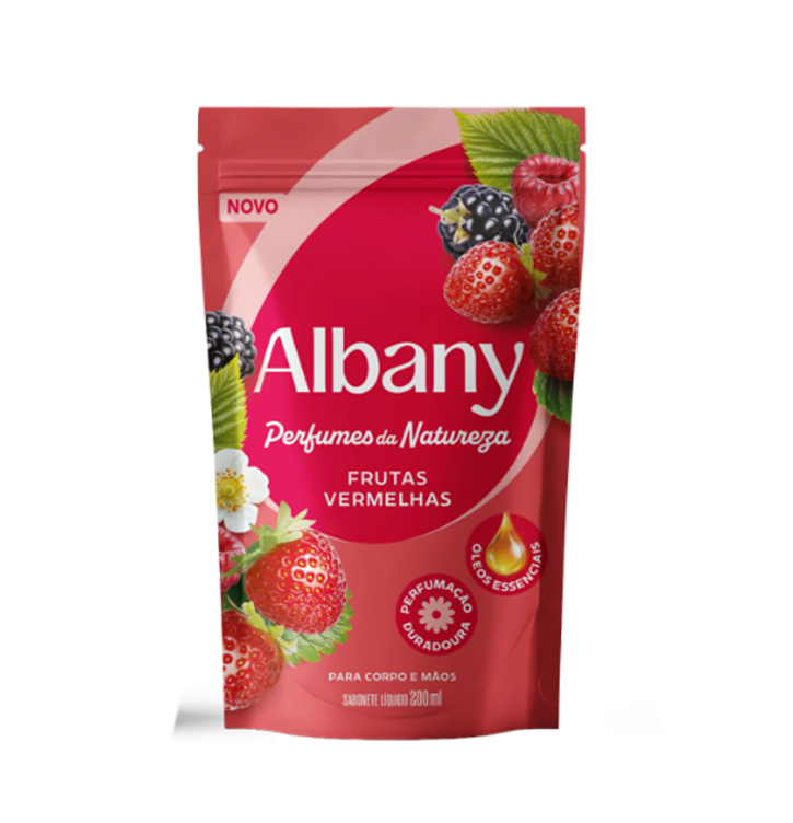 SABONETE LIQUIDO ALBANY REFIL 200ML FRUTAS VERMELHAS