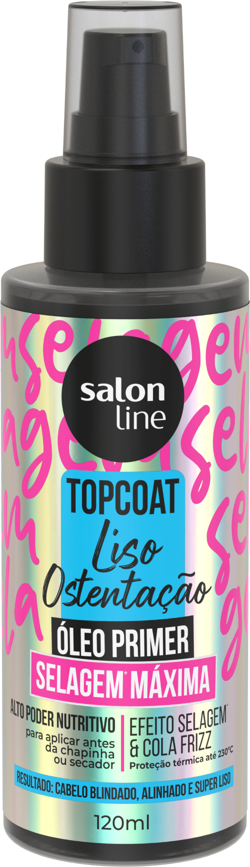 OLEO PRIMER SALON LINE TOP COAT 120ML LISO OSTENTACAO