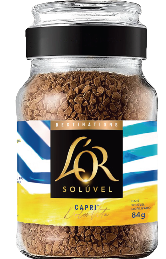 CAFE SOLUVEL LOR LIOFILIZADO DESTINATIONS VIDRO 84G CAPRI DOLCE VITA