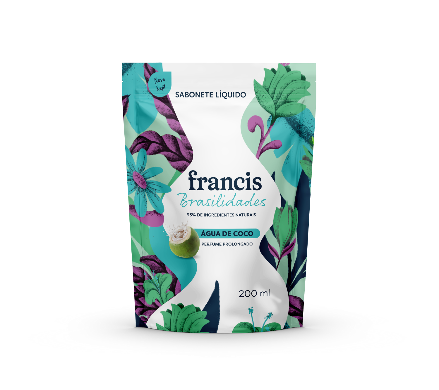 SABONETE LIQUIDO REFIL FRANCIS BRASILIDADES 200ML AGUA DE COCO