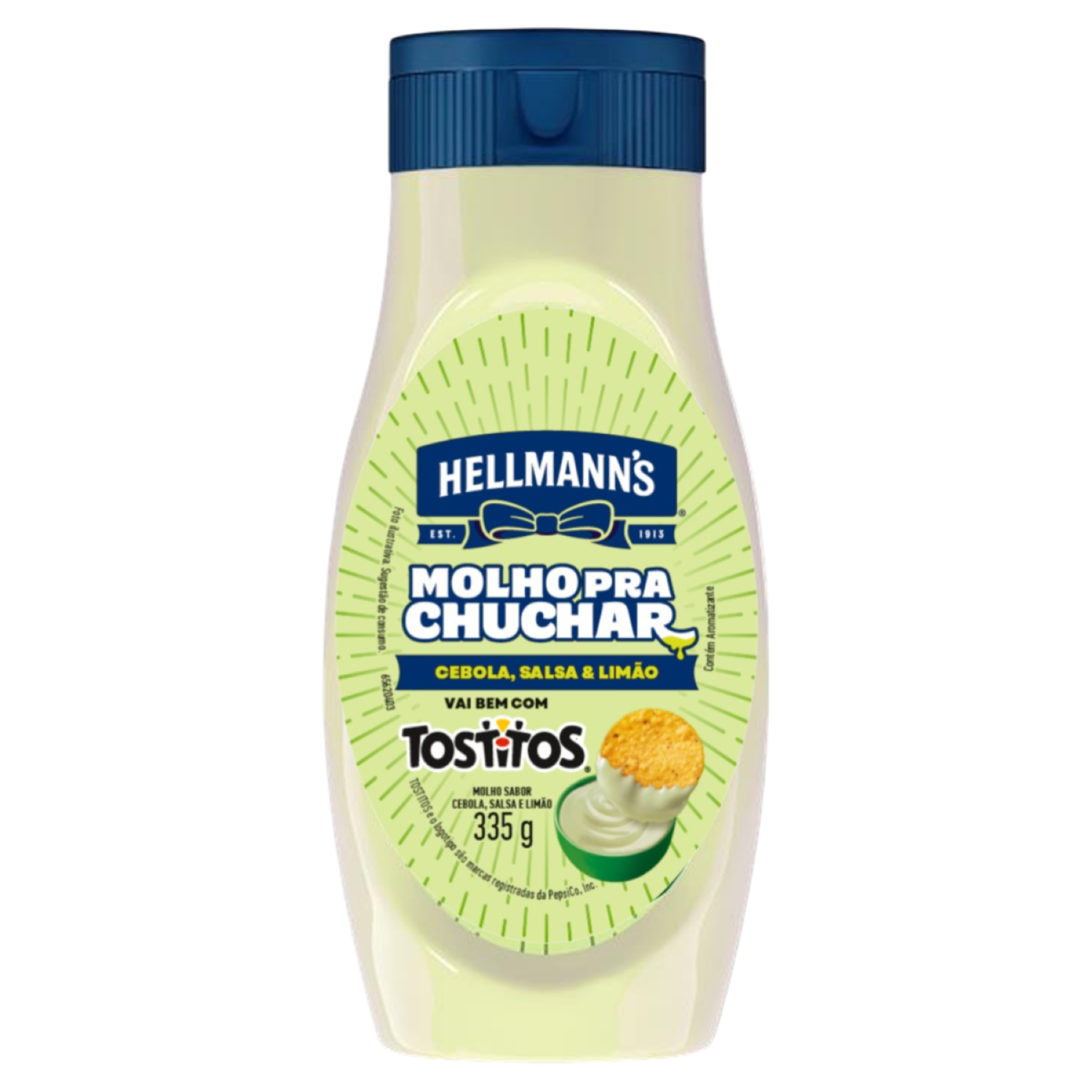 MOLHO PARA CHUCHAR HELLMANNS SQUEEZE 335G CEBOLA, SALSA, LIMAO
