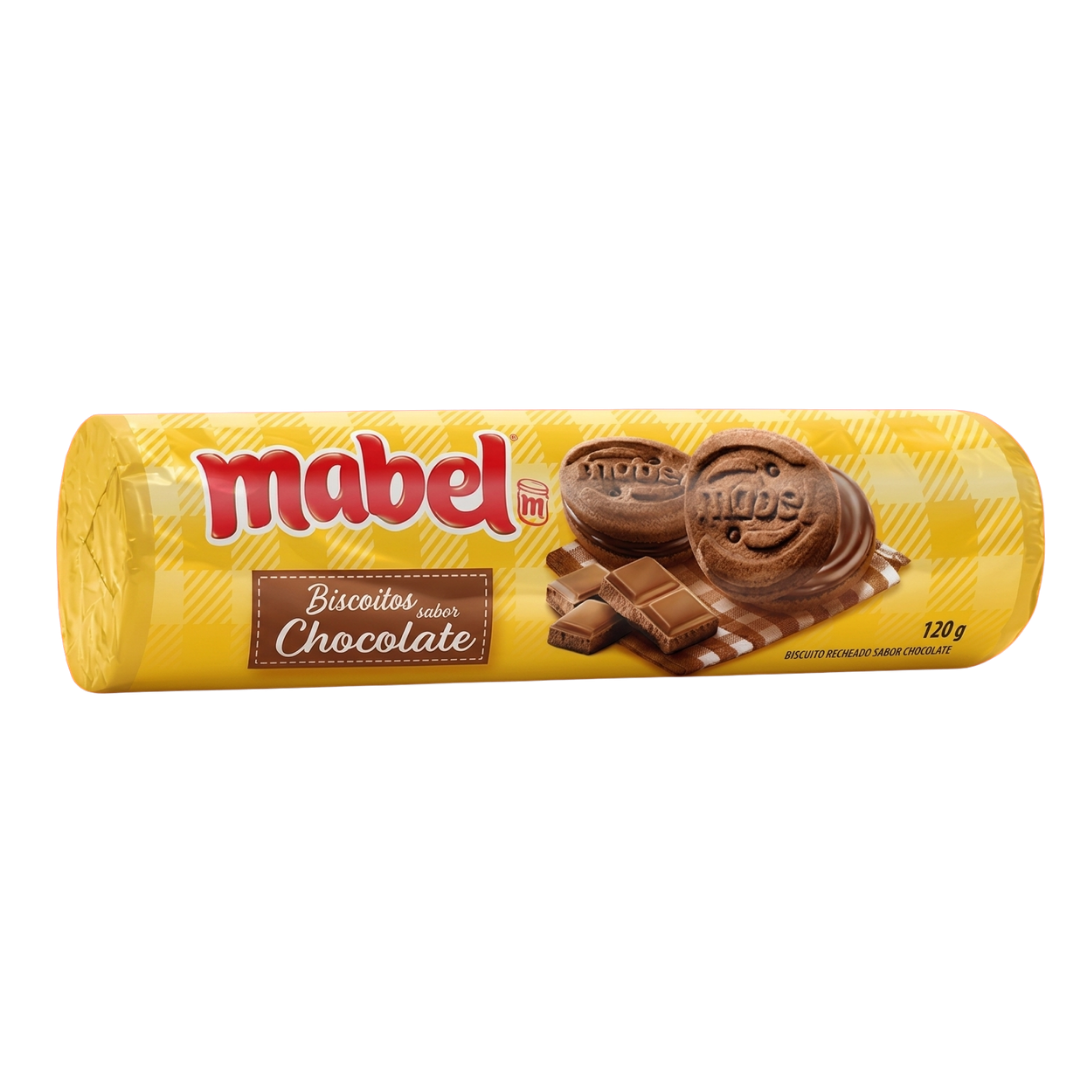 BISCOITO MABEL RECHEADO 120G CHOCOLATE