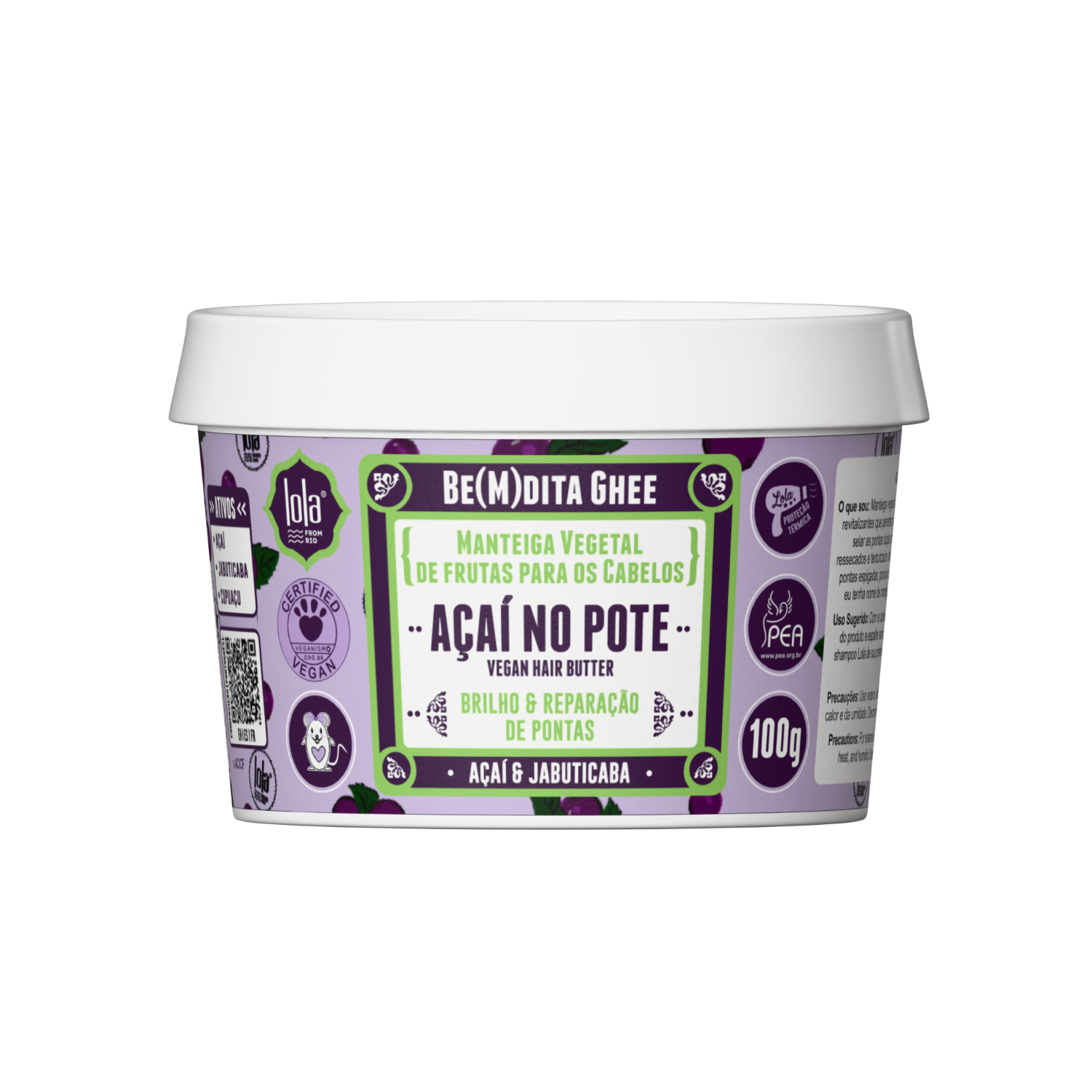 MASCARA LOLA BEMDITA GHEE 100G ACAI NO POTE