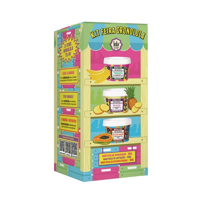 KIT MANTEIGA LOLA BEMDITA GHEE 100G BANANA + ABACAXI + MAMAO