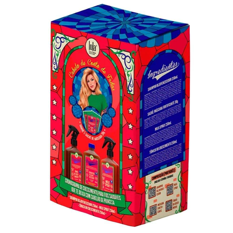 KIT LOLA RAPUNZEL 250ML SHAMPOO + TONICO + LEAVE IN + MASCARA 30G