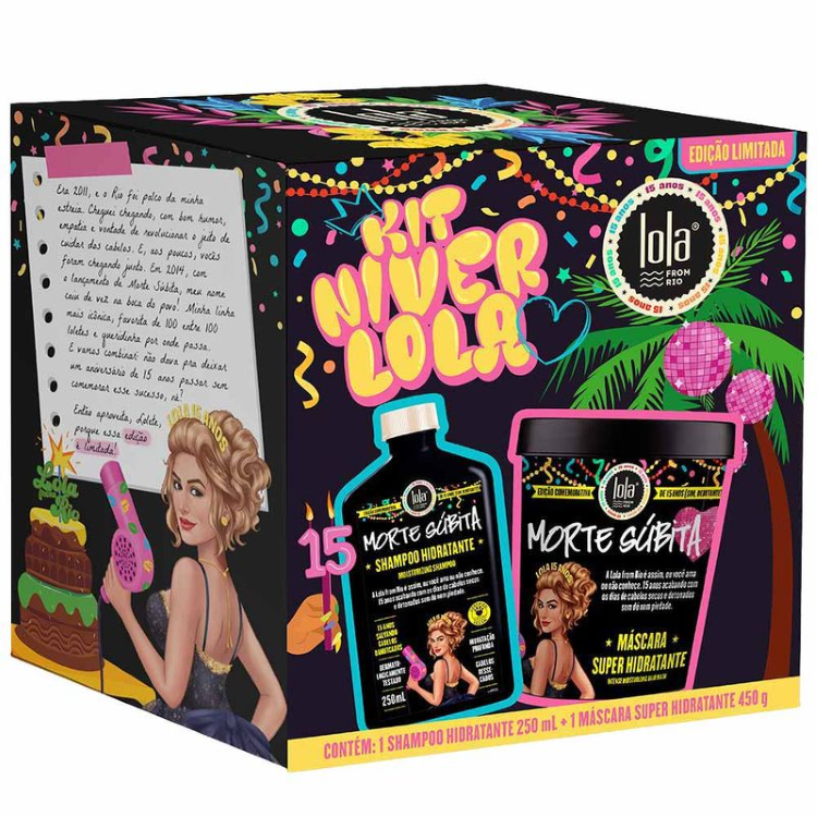 KIT LOLA MORTE SUBITA 15ANOS SHAMPOO 250ML + MASCARA 450G