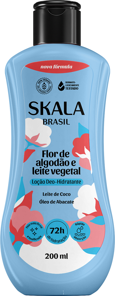 LOCAO DEO HIDRATANTE SKALA 200ML FLOR DE ALGODAO