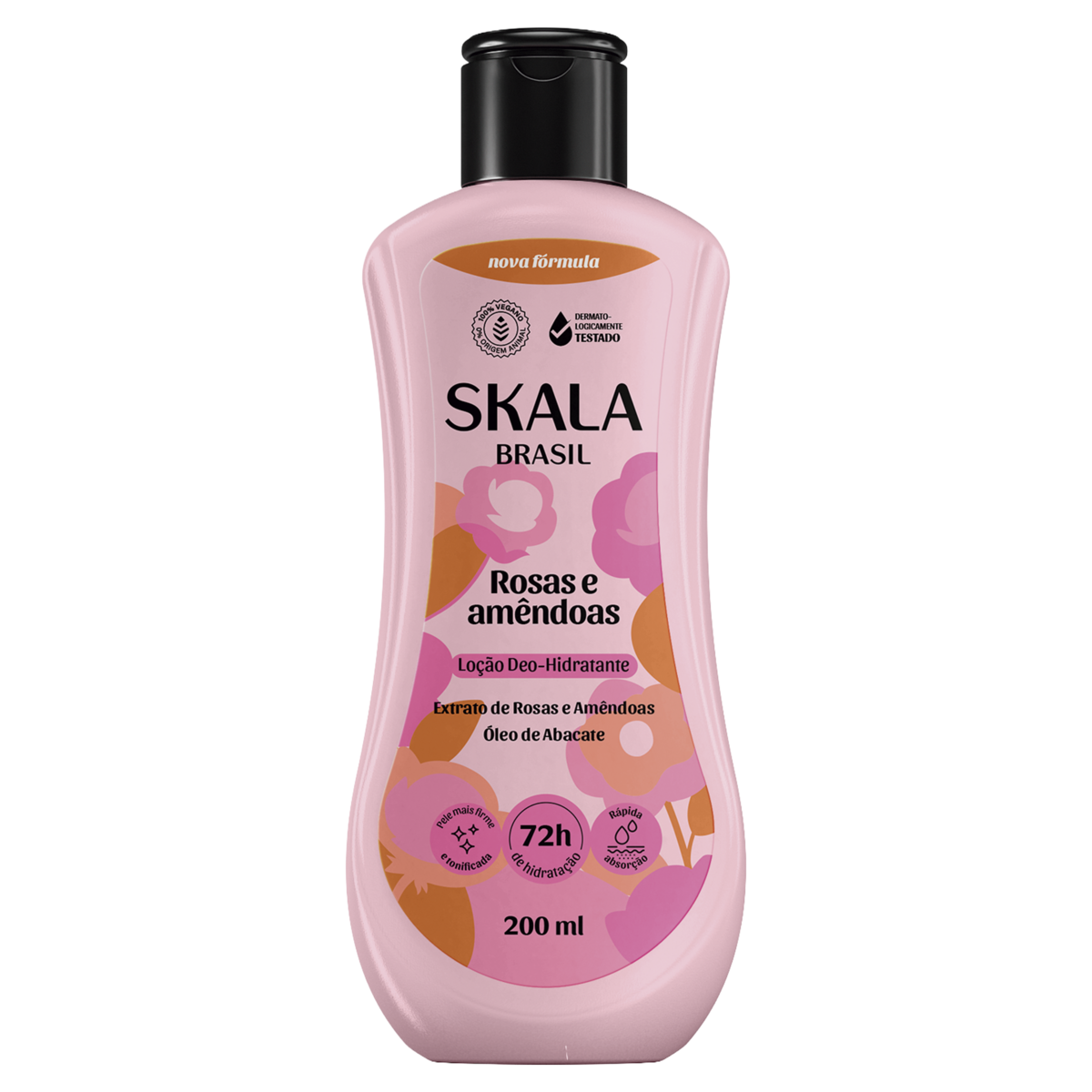 LOCAO DEO HIDRATANTE SKALA 200ML ROSAS E AMENDOAS