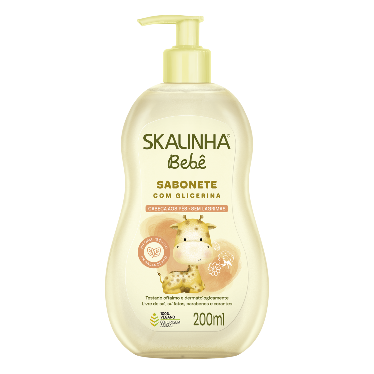 SABONETE LIQUIDO GLICERINADO SKALINHA BEBE 200ML