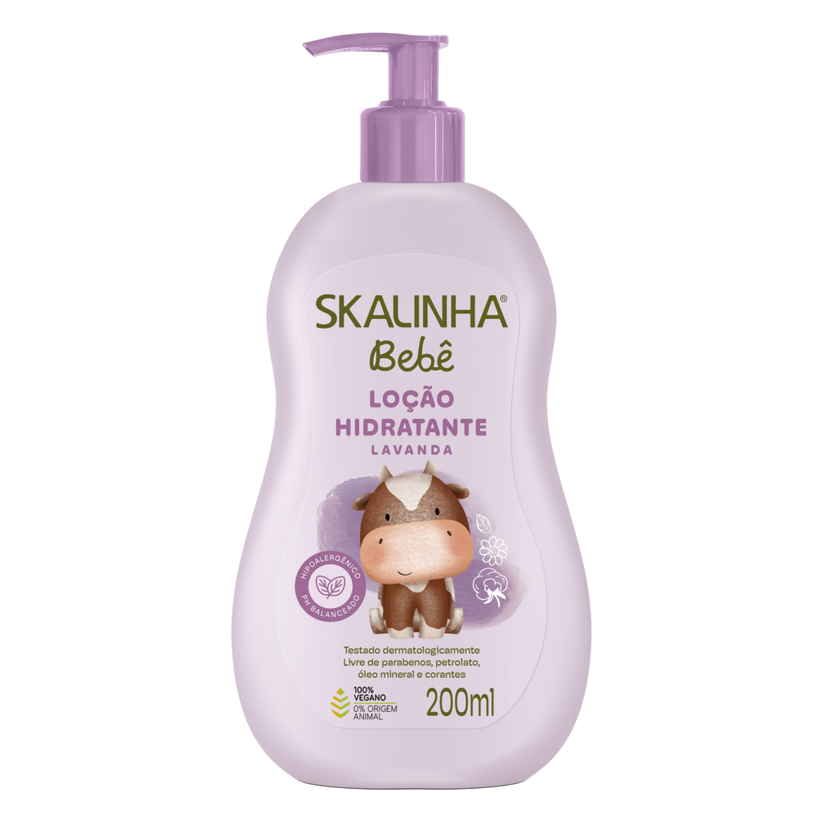 LOCAO HIDRATANTE SKALINHA BEBE 200ML LAVANDA