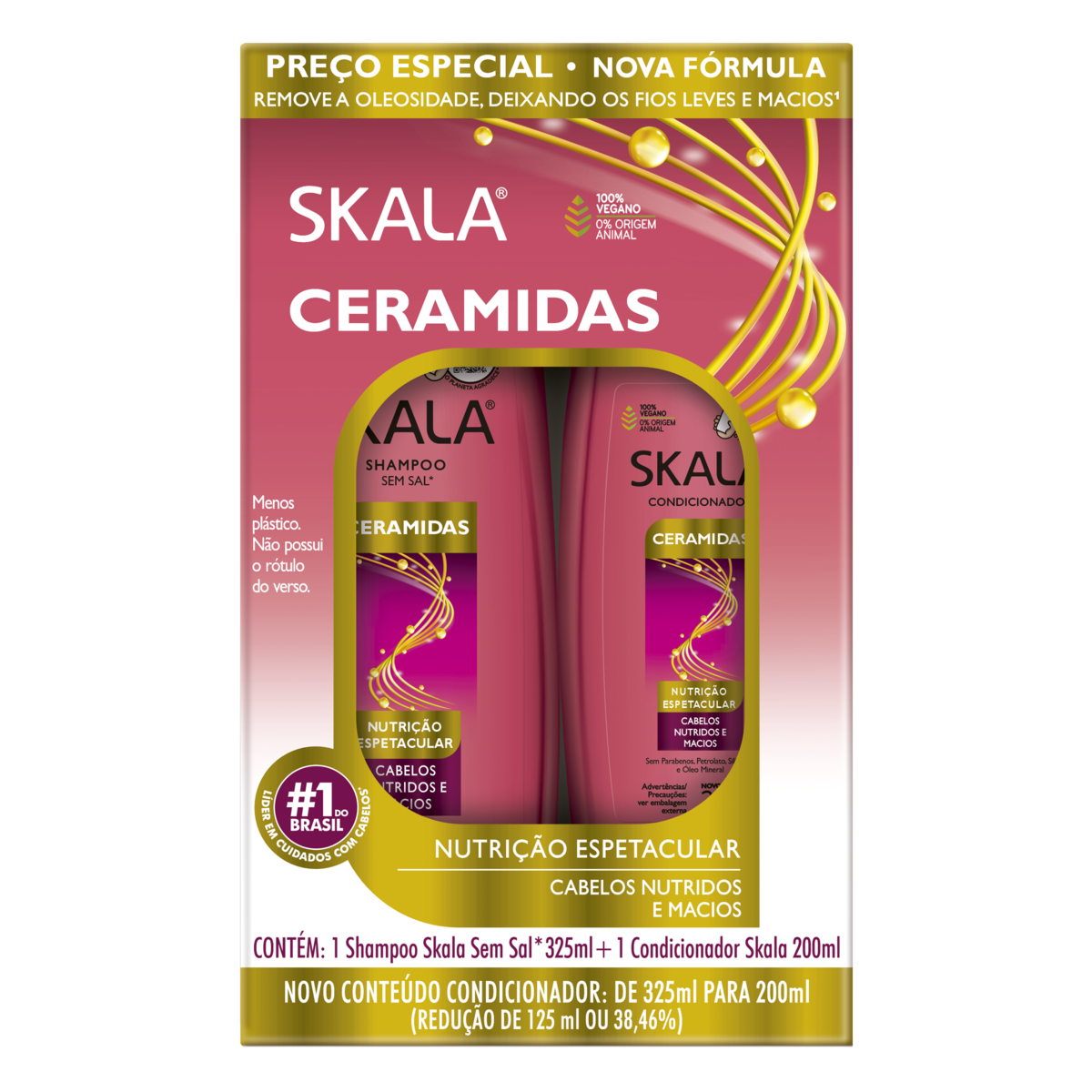 SHAMPOO 325ML + CONDICIONADOR 200ML SKALA CERAMIDAS