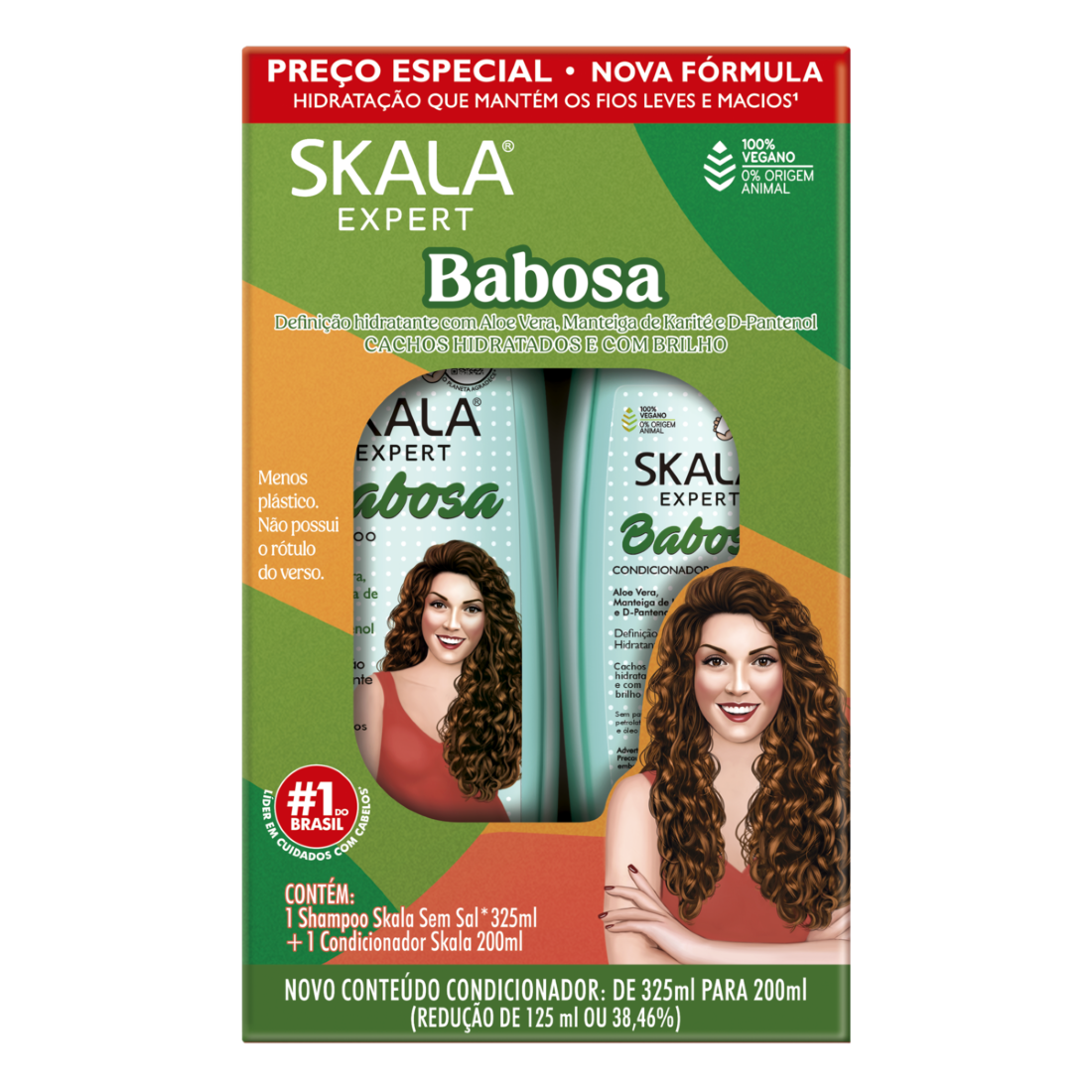 SHAMPOO 325ML + CONDICIONADOR 200ML SKALA BABOSA
