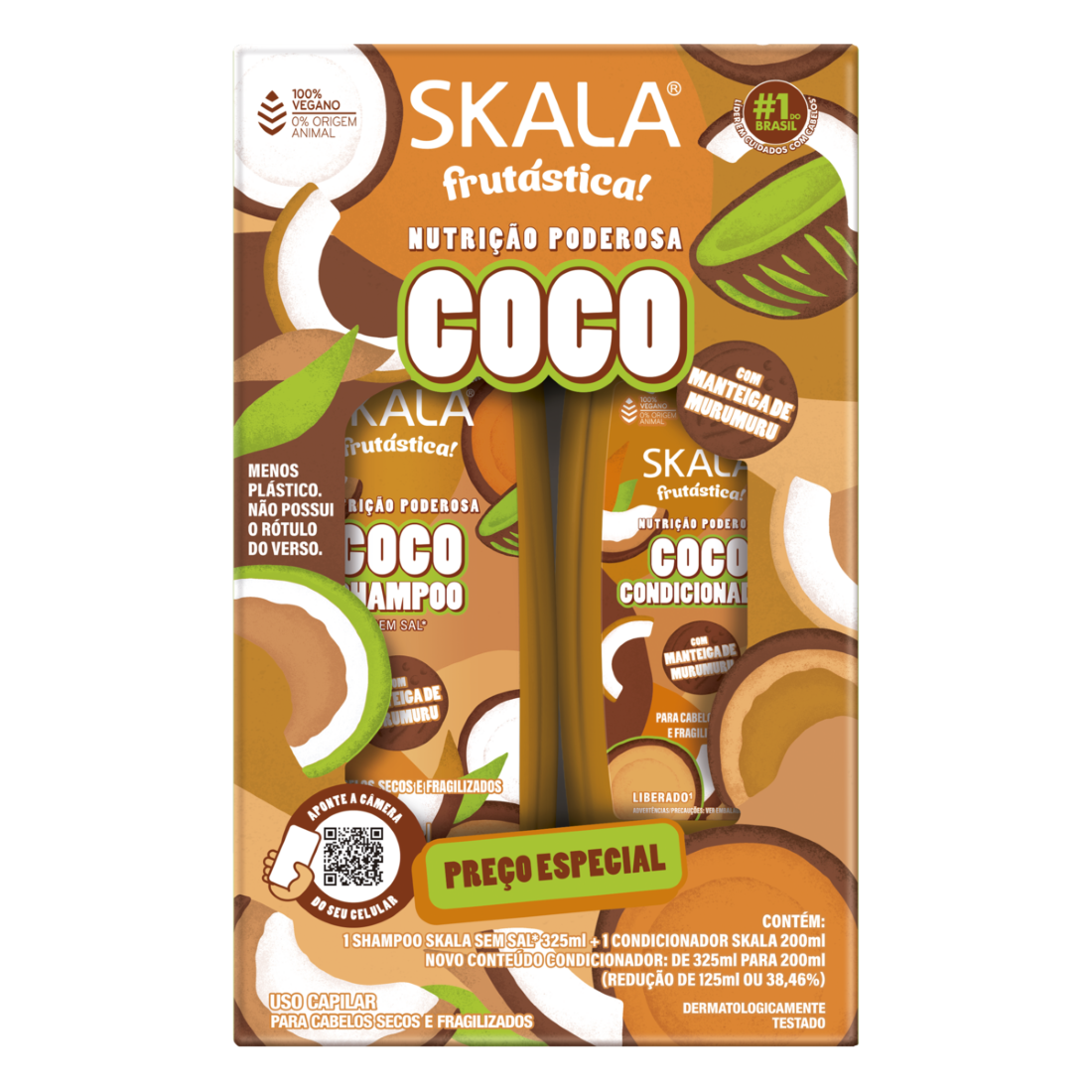 SHAMPOO 325ML + CONDICIONADOR 200ML SKALA COCO