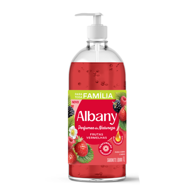 SABONETE LIQUIDO ALBANY PERFUME DA NATUREZA 1L FRUTAS VERMELHAS