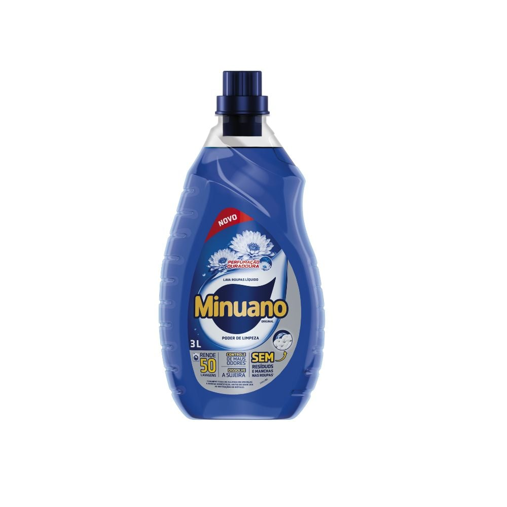 LAVA ROUPAS MINUANO 3L PODER DA LIMPEZA - AZUL